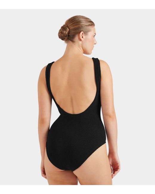 Hunza G Blue Coverage Square Neck Swim