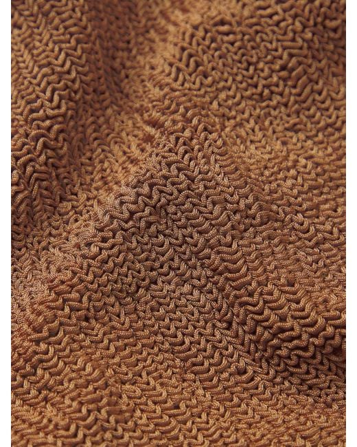 Hunza G Brown Square Neck Swim