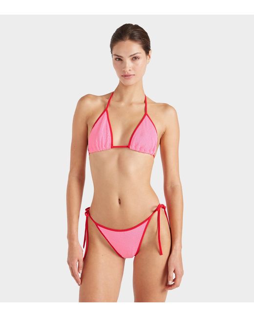 Hunza G. Hunza G. Hunza G Gina triangle bikini set in pink main image 1
