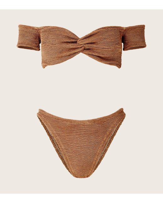Hunza G Brown Brigette Bikini