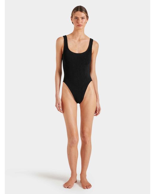 Hunza G Black Square Neck Swim