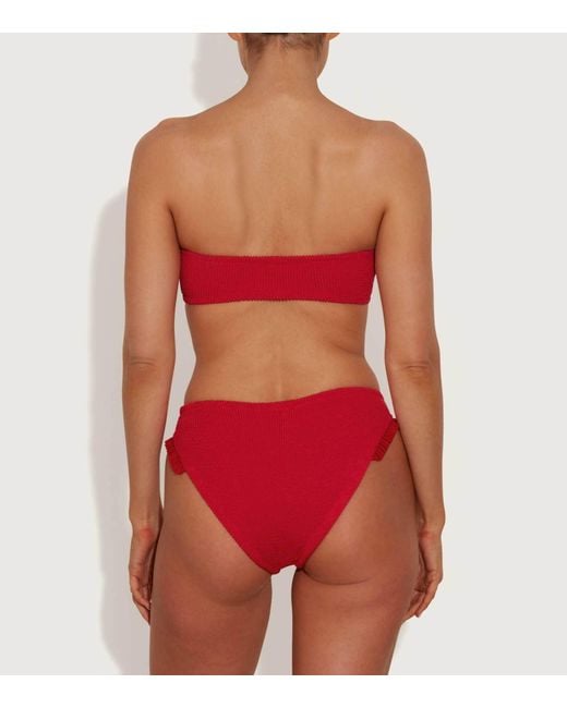 Hunza G Red Tracey Frill Bikini