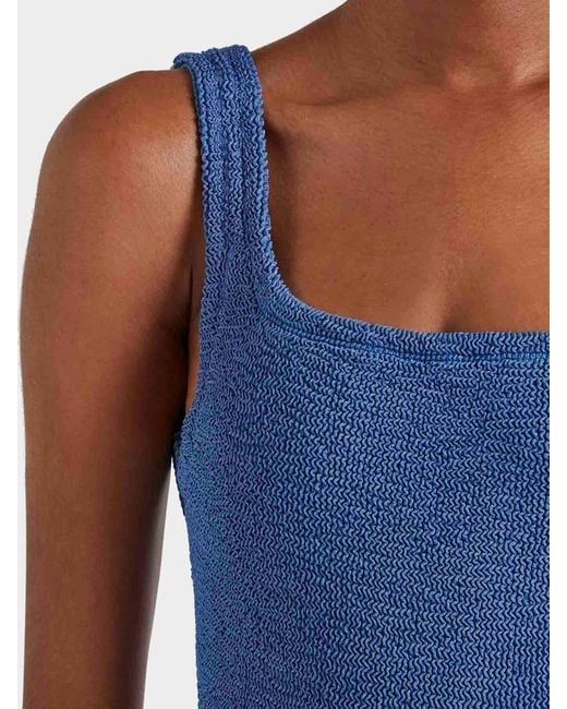 Hunza G Blue Square Neck Swim