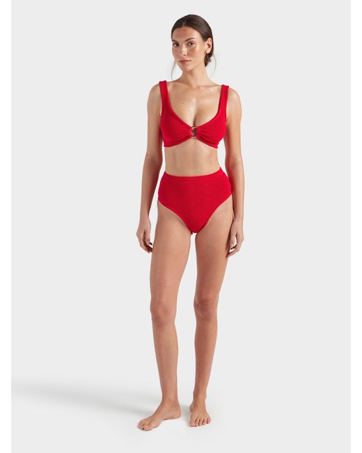 Hunza G Red Nadine With Hoop Bikini