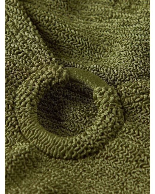 Hunza G Green Coverage Celine Swim With Tonal Hoops