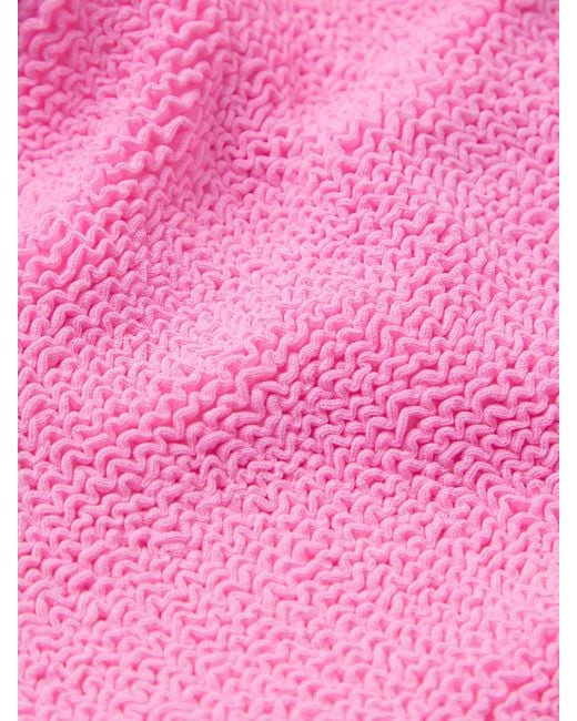 Hunza G Pink Coverage Square Neck Swim