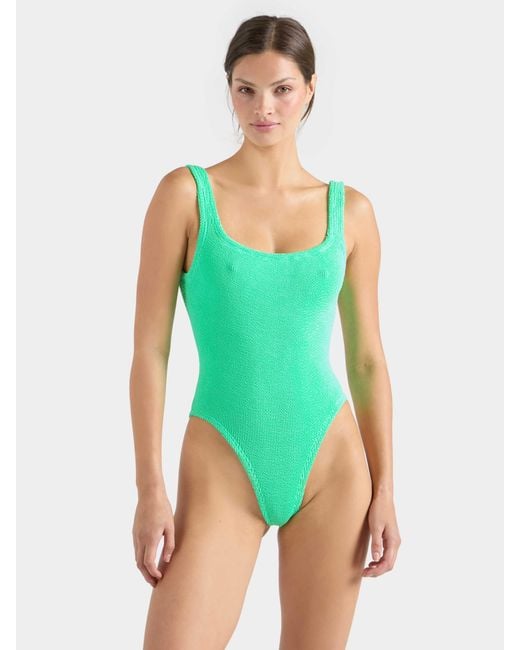 Hunza G Green Square Neck Swim