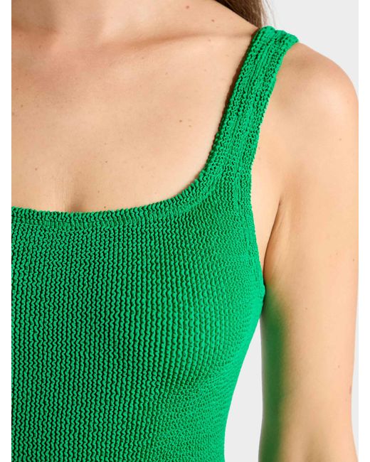 Hunza G Green Coverage Square Neck Swim