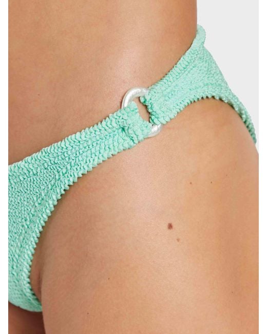 Hunza G Misty Bikini Pearly Hoop in Green | Lyst Hunza G Misty Bikini Pearly Hoop in Green | Lyst