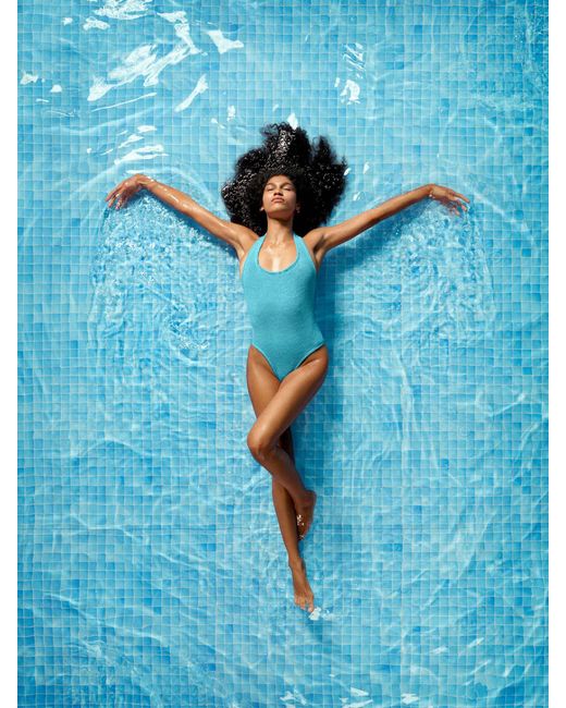 Hunza G Blue Sandy Swimsuit