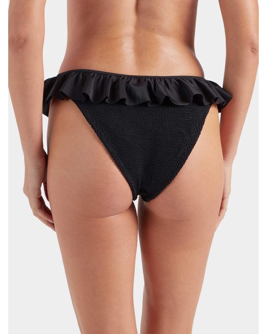 Hunza G Black Frill Bikini Bottom