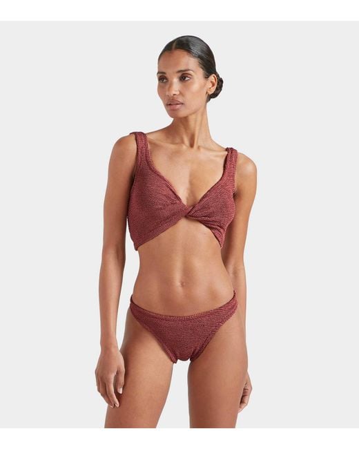 Hunza G Red Coverage Juno Bikini