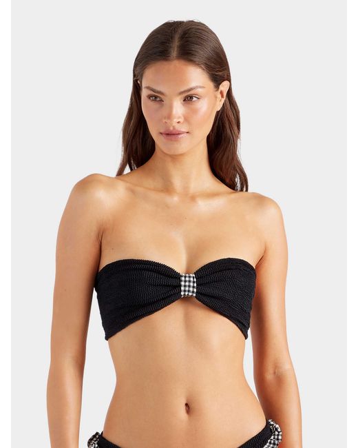 Hunza G Blue Jean Bikini Top