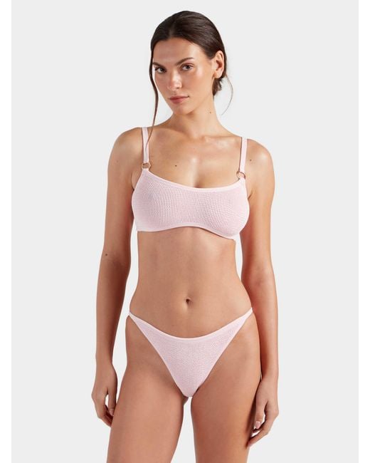 Hunza G Pink Iris Bikini With Hoops Bikini