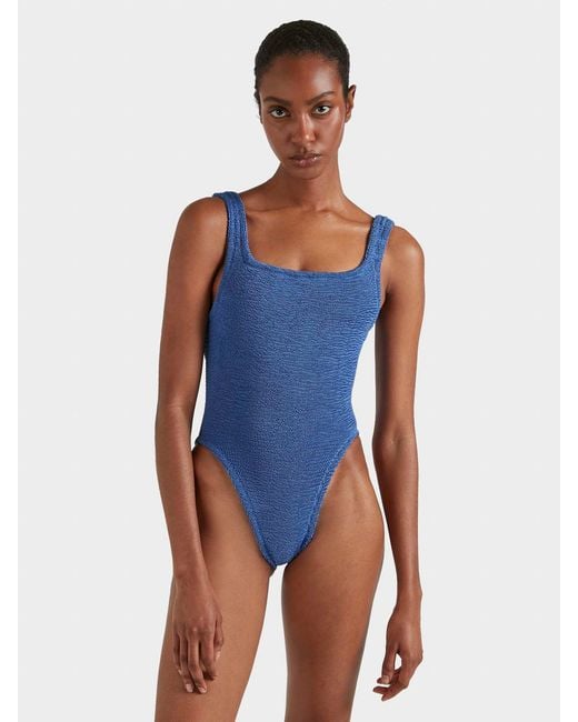 Hunza G Blue Square Neck Swim