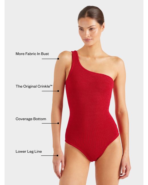 Hunza G Red Coverage Nancy Swim