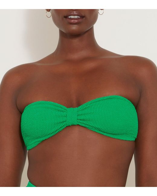Hunza G Jean Bikini Top in Green Lyst