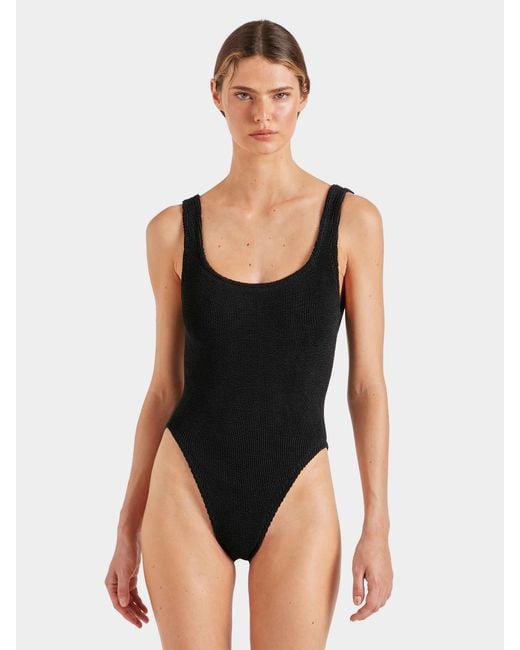 Hunza G Black Square Neck Swim