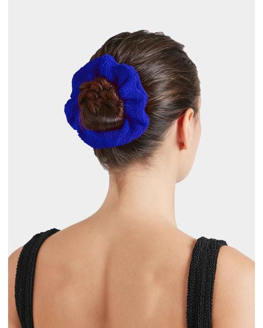 Hunza G Blue Scrunchie