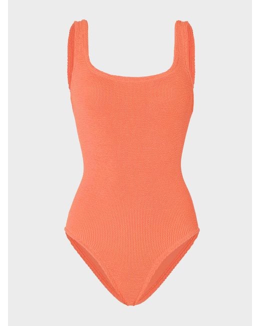 Hunza G Orange Coverage Square Neck Swim