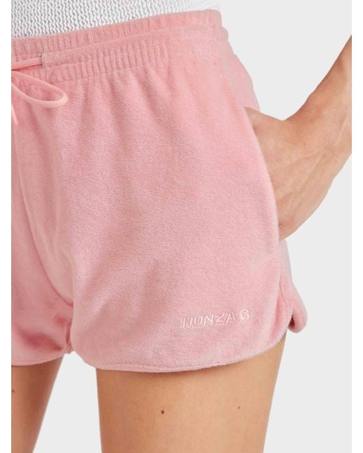 Hunza G Pink Terry Towelling Short