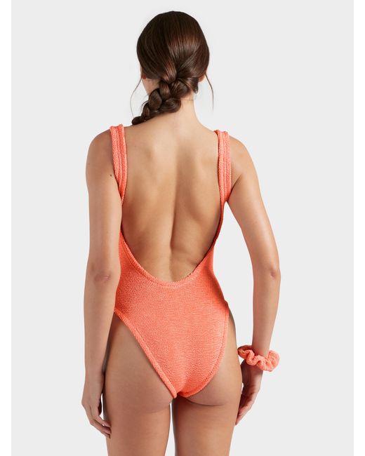 Hunza G Pink Square Neck Swim