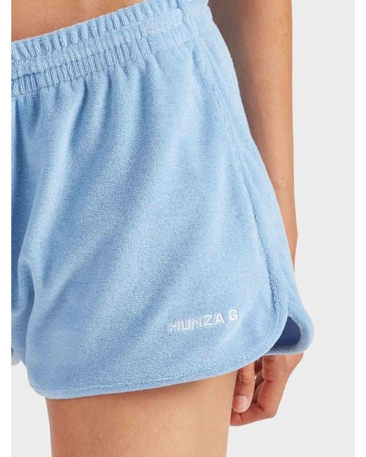 Hunza G Blue Terry Towelling Short