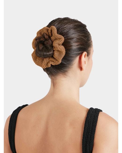 Hunza G Brown Scrunchie