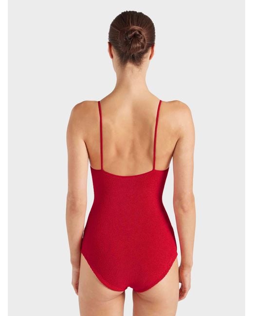 Hunza G Red Coverage Pamela Swim