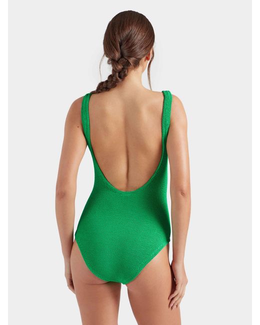 Hunza G Green Coverage Square Neck Swim