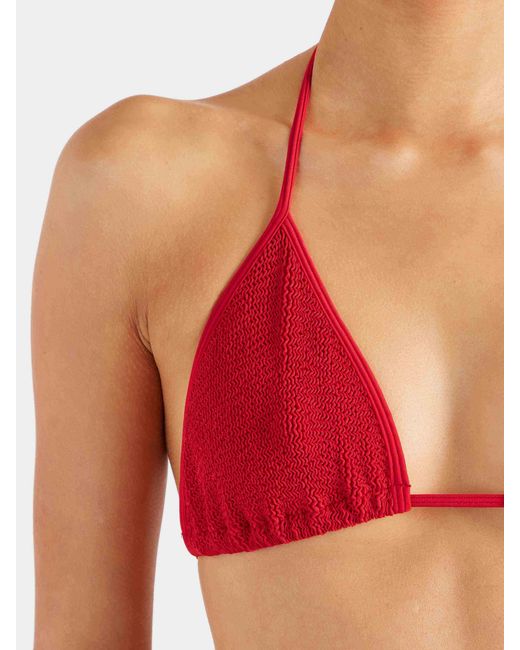 Hunza G Red Gina Triangle Bikini Swimwear