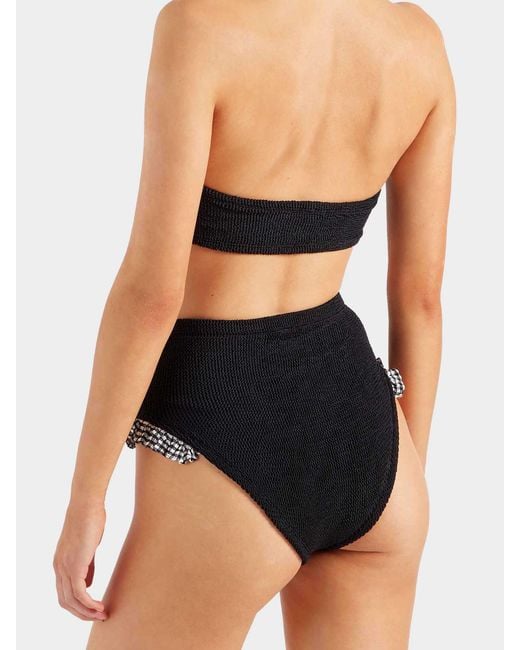 Hunza G Black High Waist Bikini Bottom