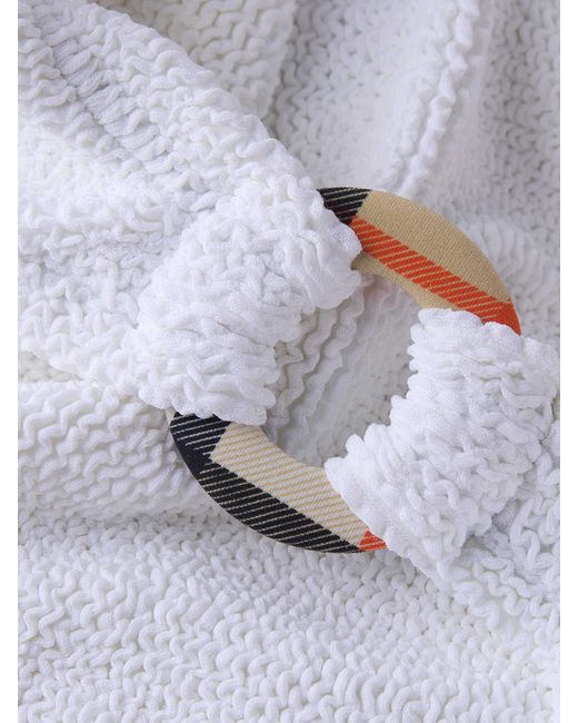 Hunza G White Burberry X Domino Swim
