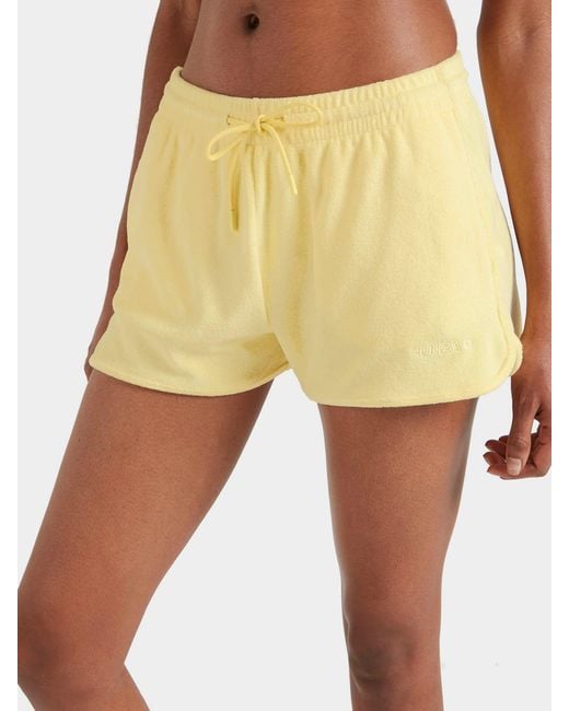 Hunza G Yellow Terry Towelling Shorts