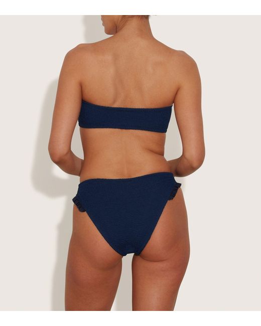 Hunza G Blue Tracey Frill Bikini