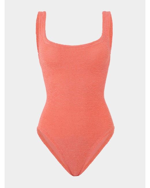 Hunza G Pink Square Neck Swim