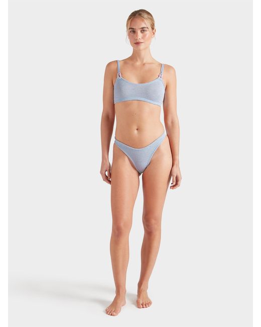 Hunza G Blue Cassie Beaded Bikini