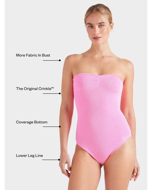 Hunza G Pink Coverage Brooke Swim