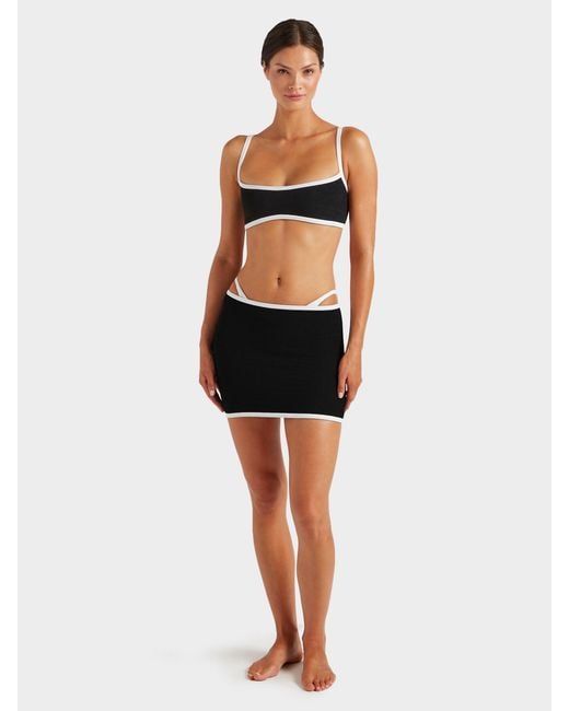 Hunza G Black Devyn Swimskirt/Tube Top
