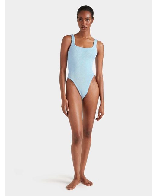 Hunza G Blue Square Neck Swim