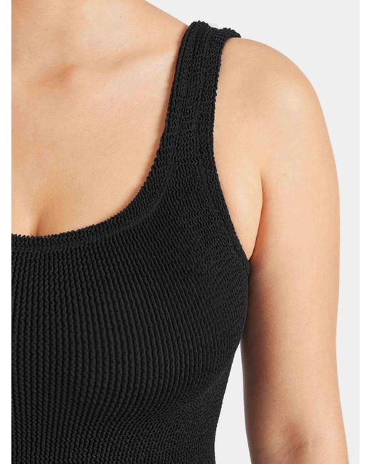 Hunza G Blue Coverage Square Neck Swim
