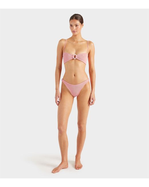 Hunza G Pink Misty Bikini Pearly Hoop
