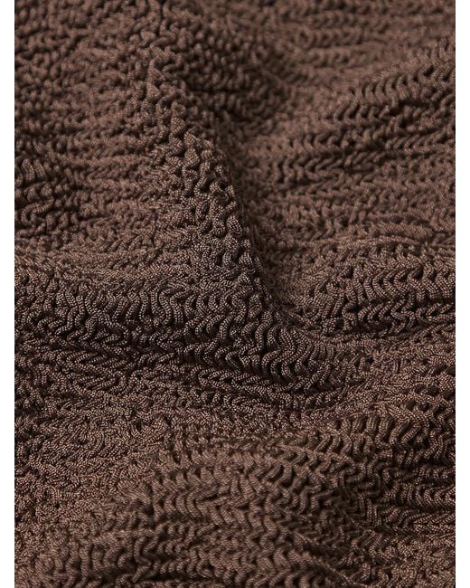 Hunza G Brown Coverage Square Neck Swim