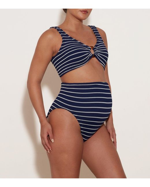 Hunza G Blue Nadine Stripe Bikini