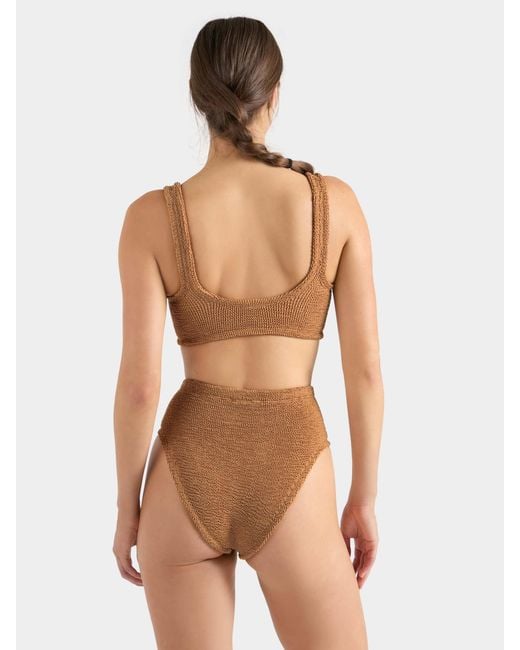 Hunza G Brown Nadine With Hoop Bikini