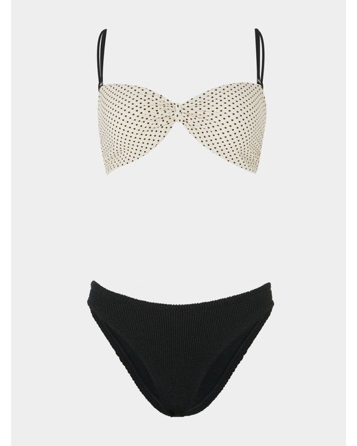 Hunza G Black Delphine Polka Dot Bikini