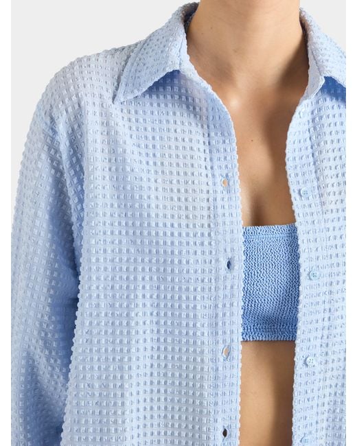 Hunza G Blue Resort Shirt