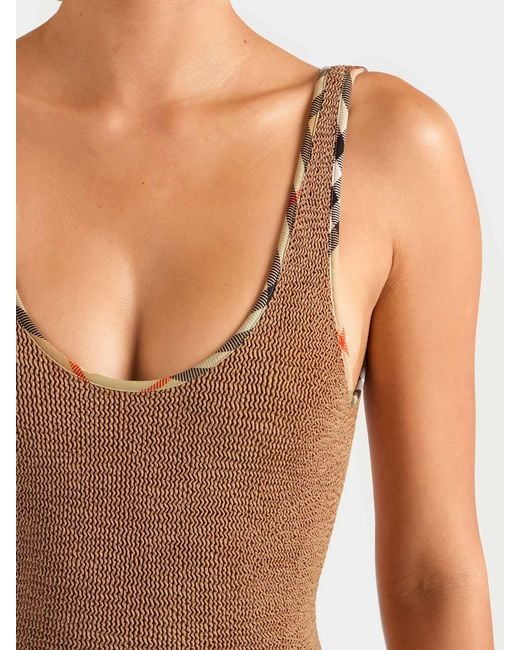 Hunza G White Burberry X Faye Swim