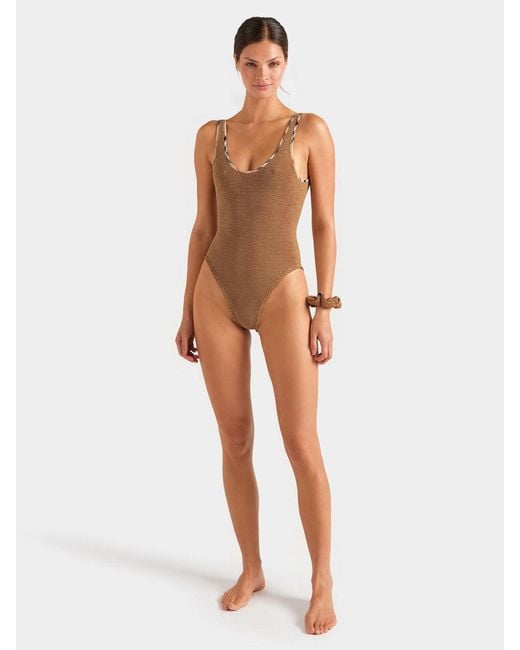 Hunza G White Burberry X Faye Swim