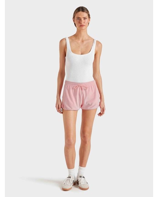 Hunza G Pink Terry Towelling Short